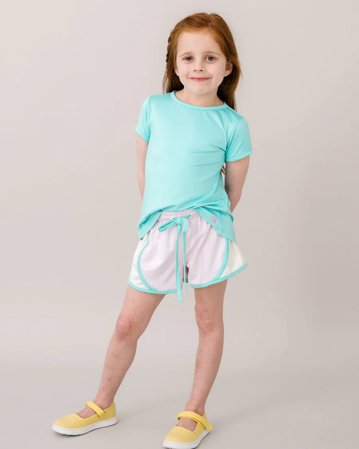 SET ATHLEISURE ELSIE SHORT COTTON CANDY MINISTRIPE