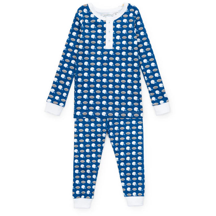 LILA AND HAYES JACK BOYS PAJAMA PANT SET FIRST DOWN FOOTBALL