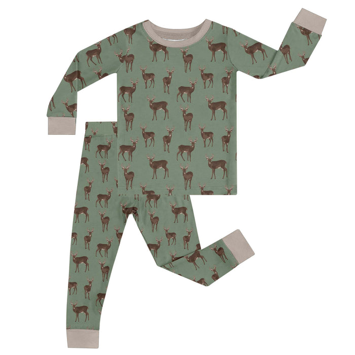 GOOSIES LS SHIRT/PANTS 2 PC PJS WHITETAIL DEER