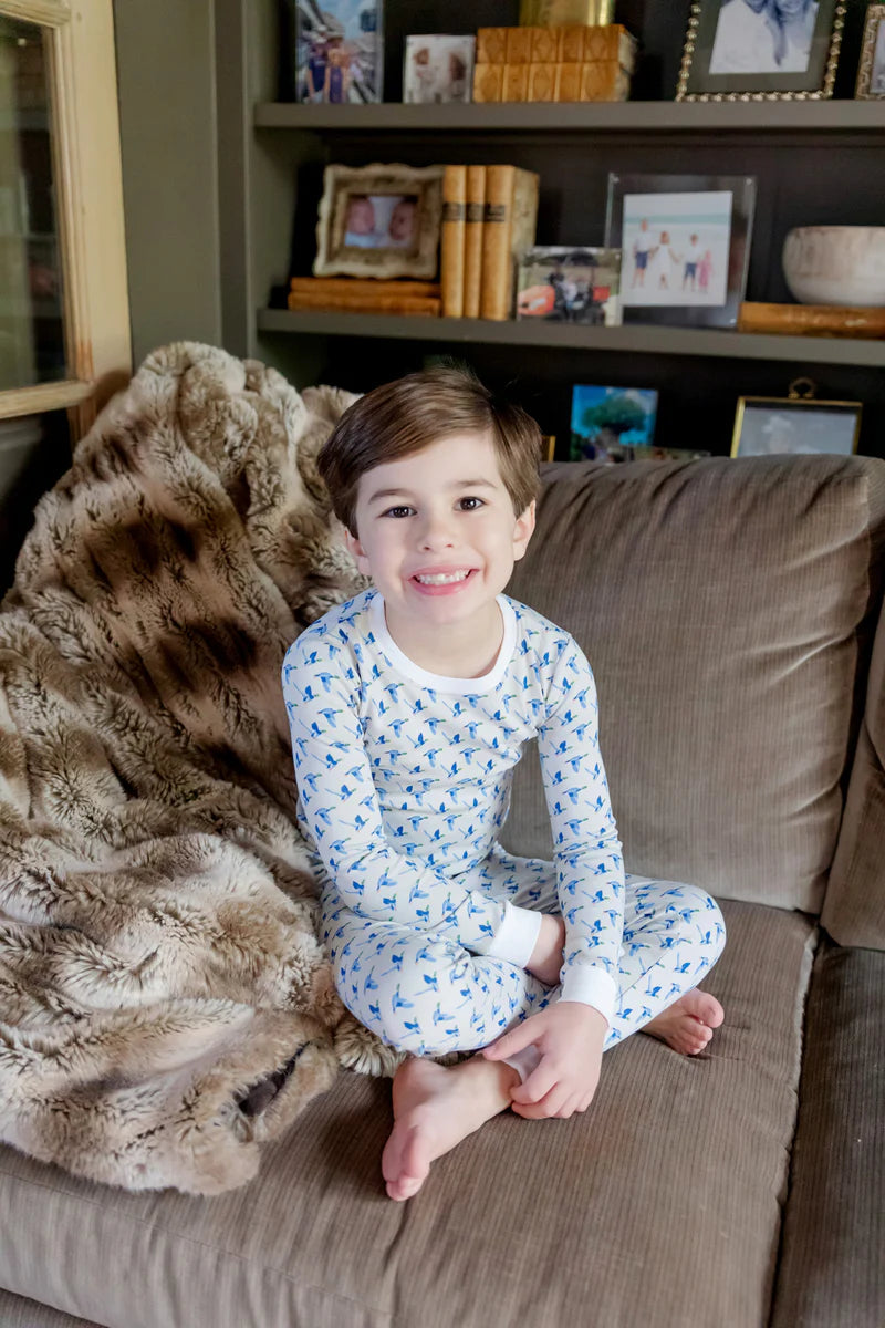 LILA AND HAYES JACK BOYS PAJAMA PANT SET MALLARD DUCKS