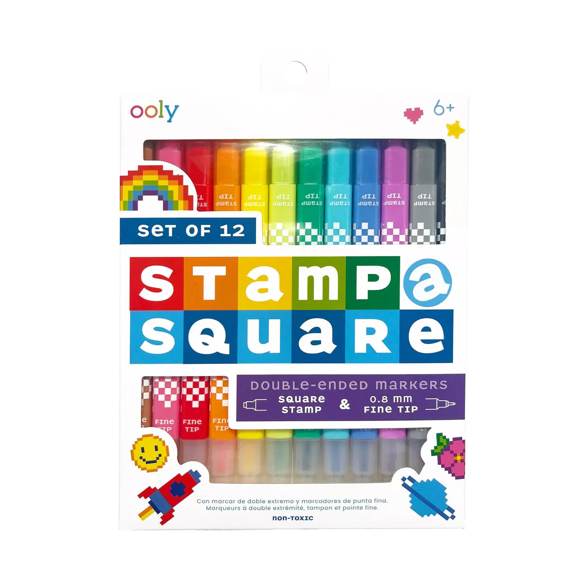 OOLY STAMP A SQUARE DOUBLE ENDED MARKERS