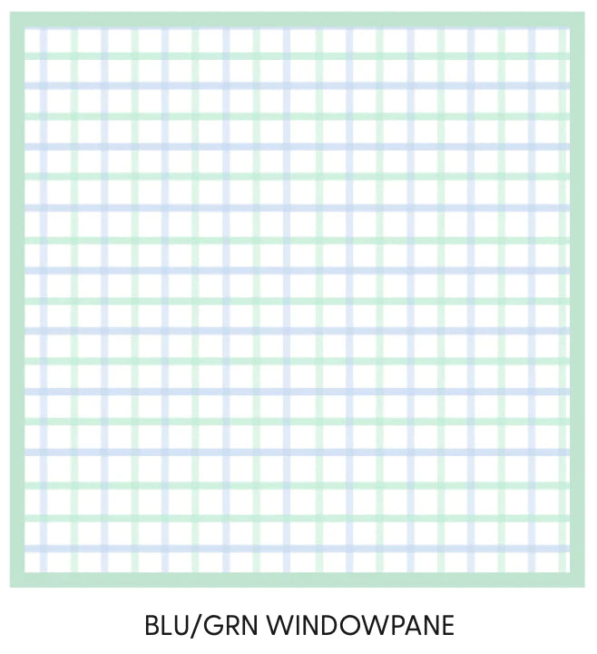 APPLE OF MY ISLA BLUE/GREEN WINDOWPANE NAPMAT