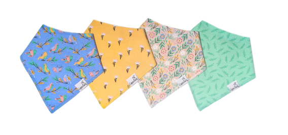 COPPER PEARL BIRDIE BANDANA BIB SET