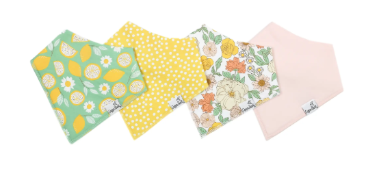COPPER PEARL LEMON BANDANA BIB SET
