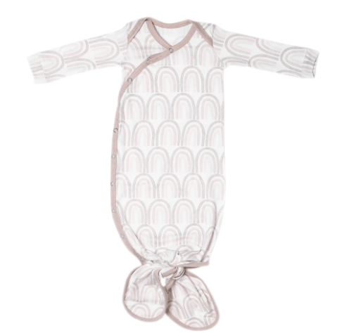 COPPER PEARL BLISS KNOTTED NEWBORN GOWN