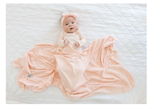 COPPER PEARL BLUSH KNOTTED NEWBORN GOWN