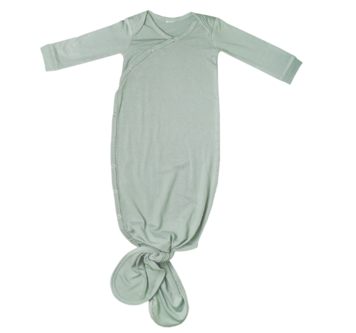 COPPER PEARL BRIAR KNOTTED NEWBORN GOWN