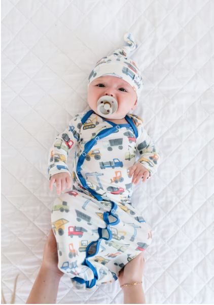 COPPER PEARL DIESEL KNOTTED NEWBORN GOWN