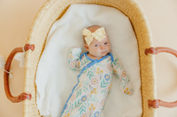 COPPER PEARL CLARA KNOTTED NEWBORN GOWN