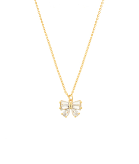 PAVE BOW NECKLACE