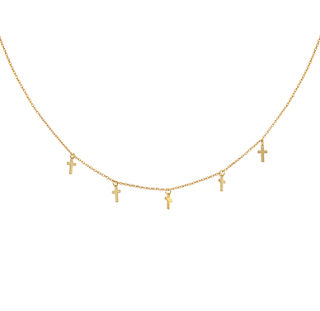 FIVE CROSS NECKLACE