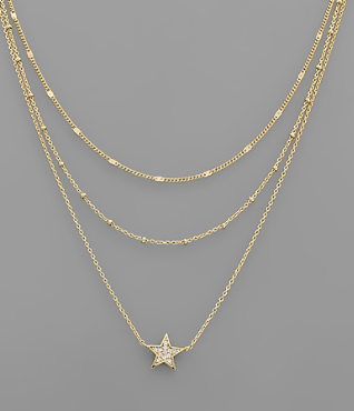 LAYERED STAR NECKLACE