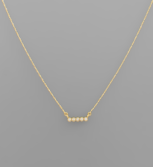 FIVE STONE BAR NECKLACE