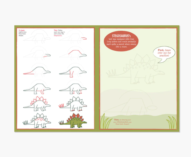 LEARN TO DRAW DINOSAURS!