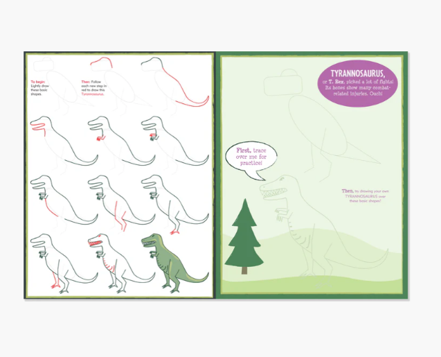 LEARN TO DRAW DINOSAURS!