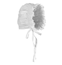 FELTMAN BROTHERS GIRLS SMOCKED LACE BONNET WHITE