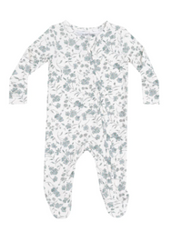 ANGEL DEAR BABY'S BREATHE FLORAL 2 WAY ZIPPER FOOTIE
