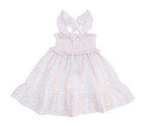 ANGEL DEAR OGEE FLORAL SMOCKED RUFFLE SUNDRESS