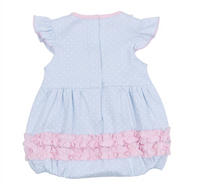 MAGNOLIA BABY RAINBOW WISHES APPLIQUE RUFFLE FLUTTERS BUBBLE