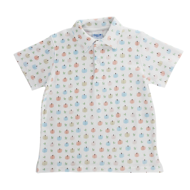BAILEY BOYS PUMPKIN PRINT POLO SHIRT