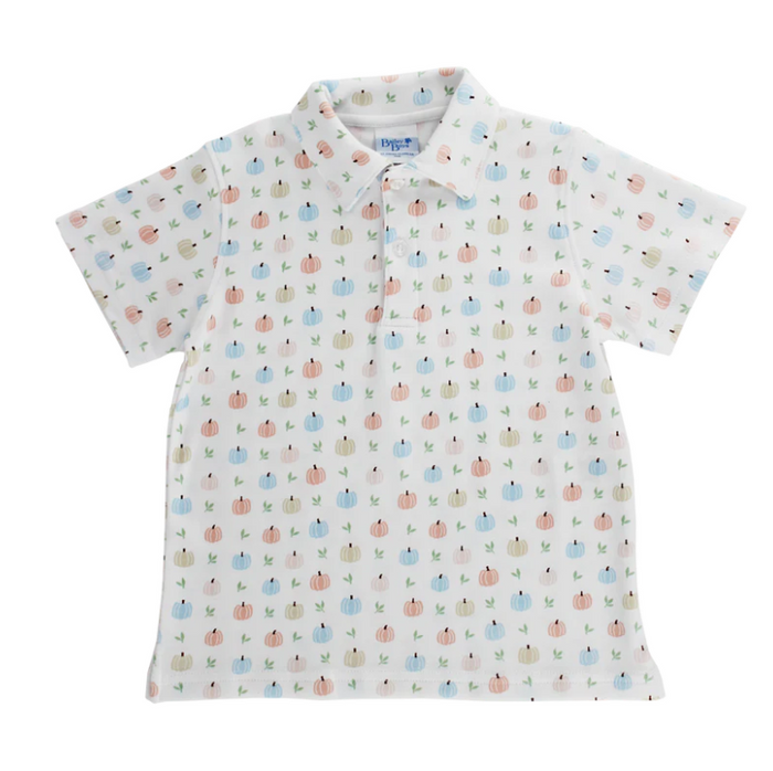 BAILEY BOYS PUMPKIN PRINT POLO SHIRT