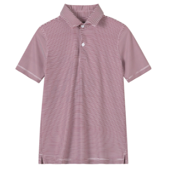 MERIPEX YOUTH MICRO MAROON/WHITE POLO