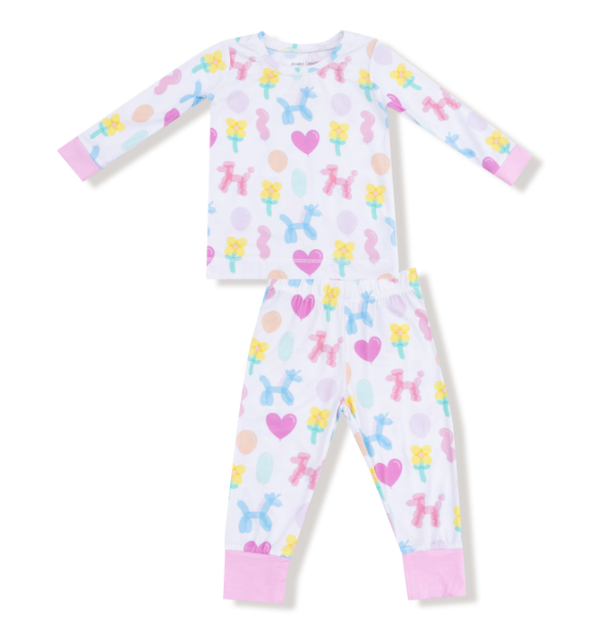 ANGEL DEAR BALLOON ANIMALS PINK L/S LOUNGEWEAR SET