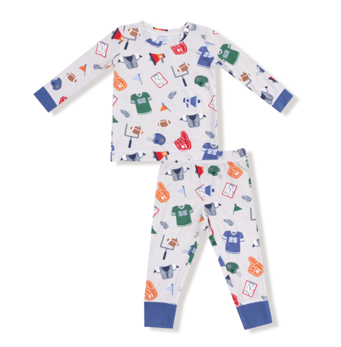 ANGEL DEAR GAME DAY GREY L/S LOUNGEWEAR SET