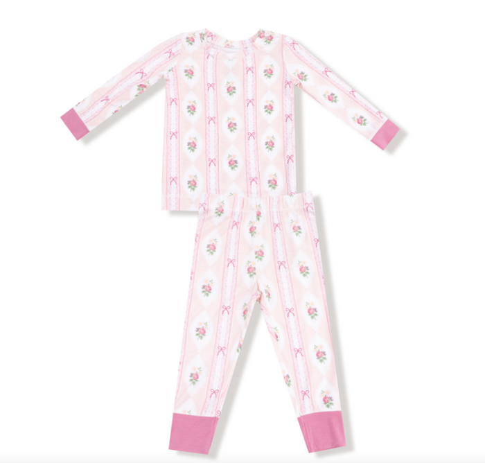 ANGEL DEAR OGEE LACE FLORAL L/S LOUNGEWEAR SET