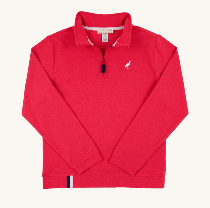 TBBC PREPLETIC HAYWORD HALF ZIP RICHMOND RED