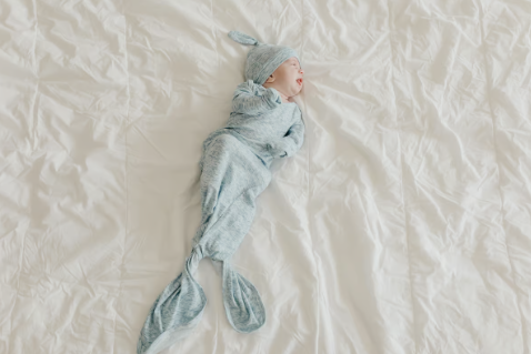 COPPER PEARL LENNON KNOTTED NEWBORN GOWN