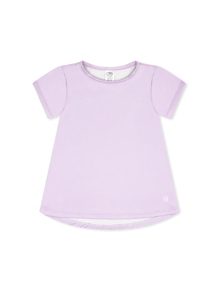 SET ATHLEISURE BRIDGET BASIC TEE PETAL PURPLE