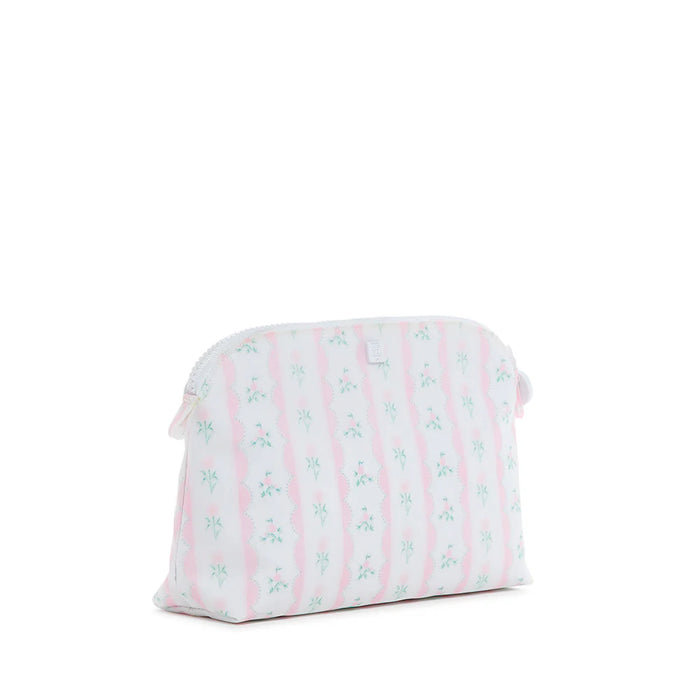 TRVL GOODIE COSMETIC BAG RIBBON FLORAL PINK