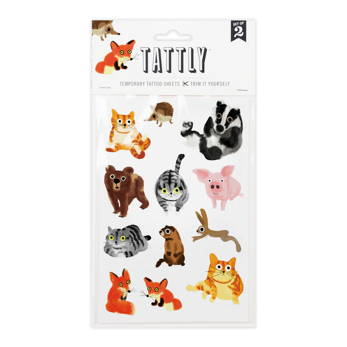 TATTLY FURRY FRIENDS SHEET TATTOO