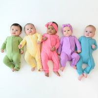 KYTE BABY ZIPPERED ROMPER IN POI