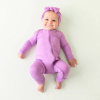 KYTE BABY ZIPPERED ROMPER IN POI