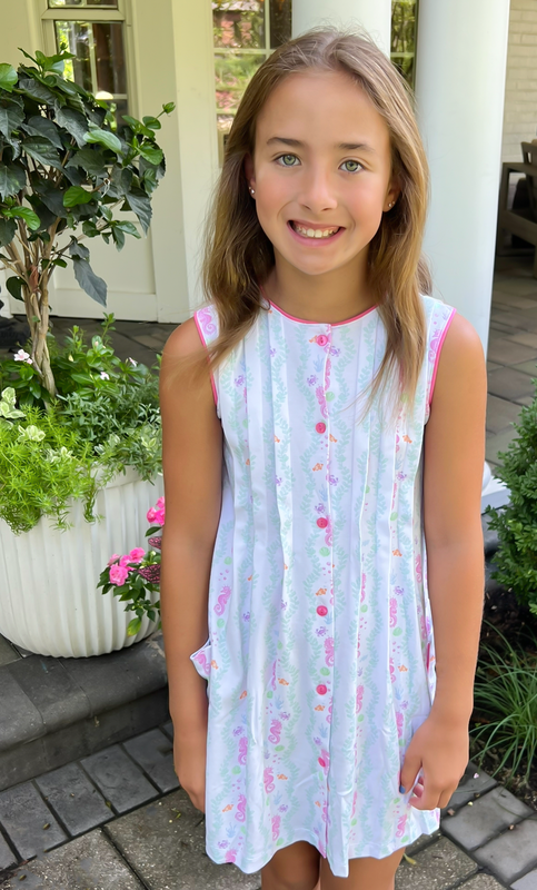 JAMES & LOTTIE REAGAN KNIT DRESS SEAHORSE