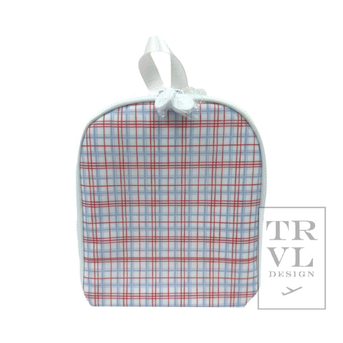 TRVL BRING IT LUNCHBOX PLAID RED