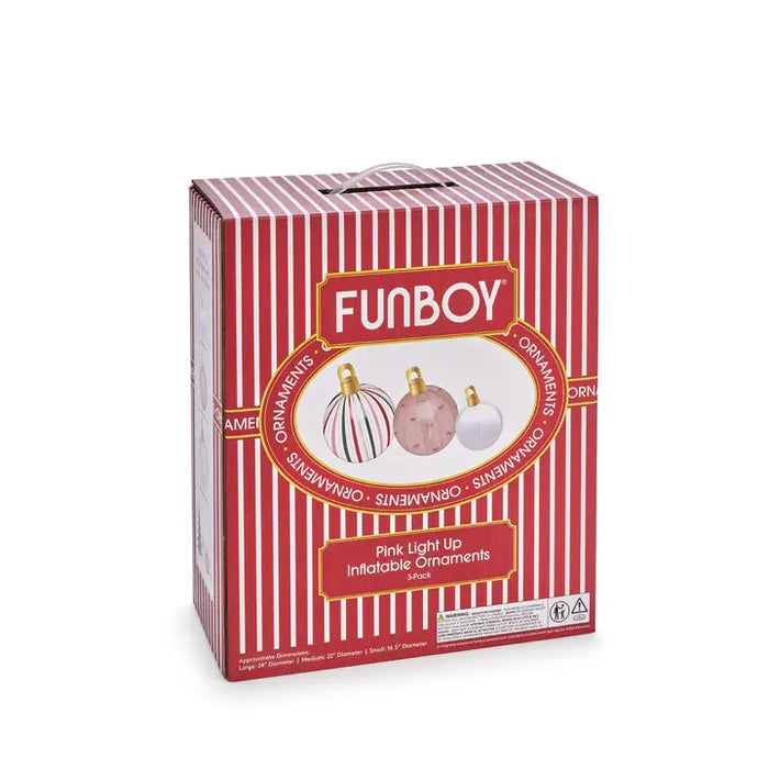 FUNBOY PINK LIGHT UP INFLATABLE ORNAMENTS