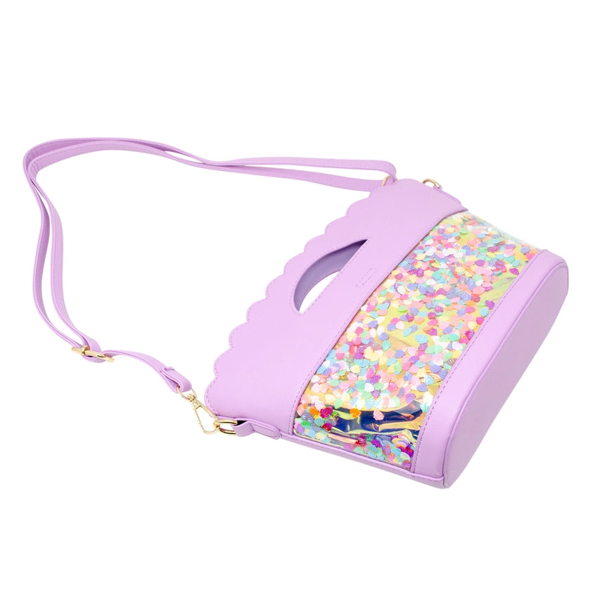 ZOMI GEMS GIRLS LITTLE MERMAID CONFETTI SEASHELL TOTE BAG