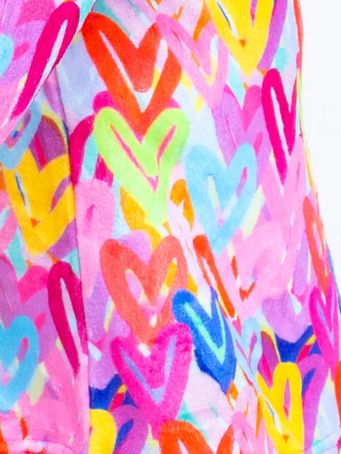 PREPPY GOOSE GRAFFITI HEARTS PLUSH PANT