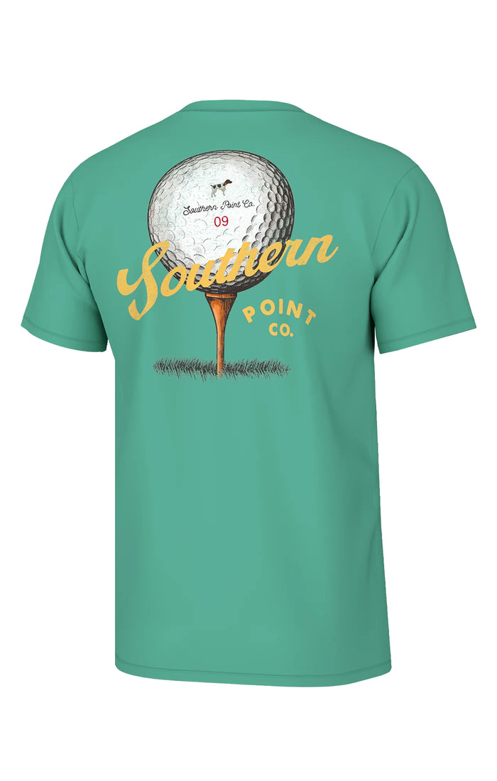 SOUTHERN POINT CO.  YOUTH GOLF BALL SHORT SLEEVE WASHED JADE