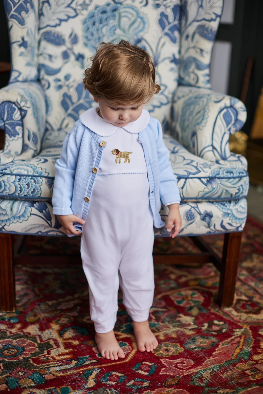 LITTLE ENGLISH CROCHET PLAYSUIT BOY LAB