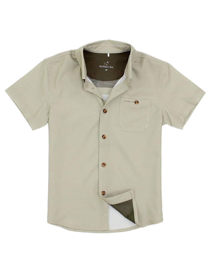 PROPERLY TIED LD BOYS SPORTSMAN FIELD SHIRT TWILL