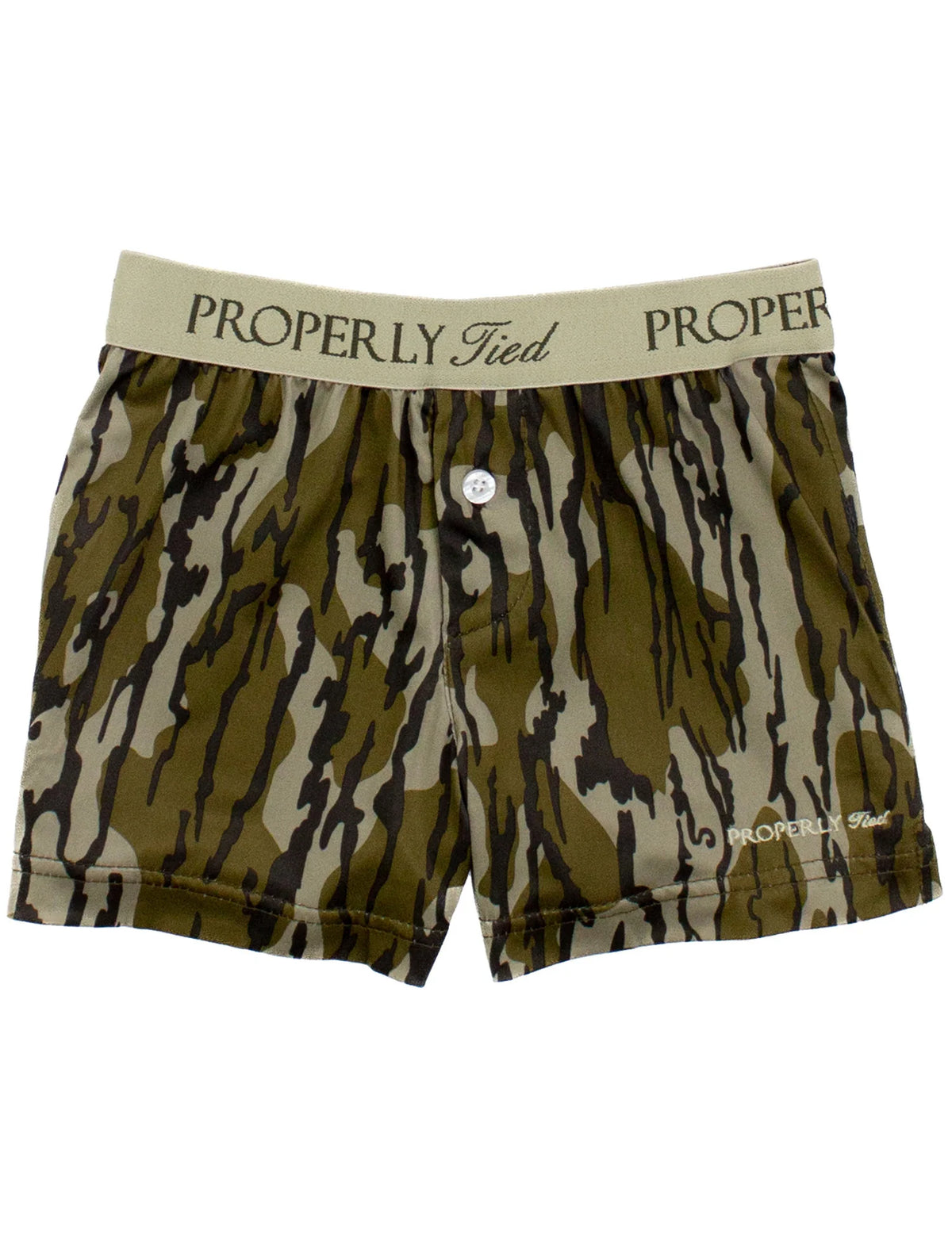 PROPERLY TIED BOYS INLET BOXER MOSSY OAK ORIGINAL BOTTOMLAND