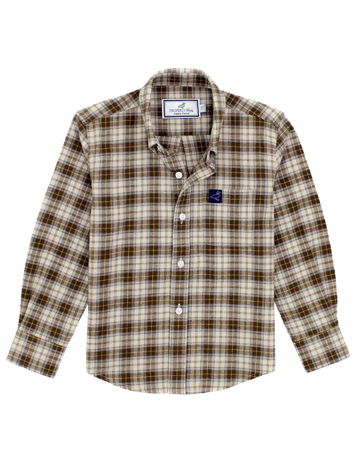 PROPERLY TIED BOYS CLASSIC FLANNEL HARDWOOD