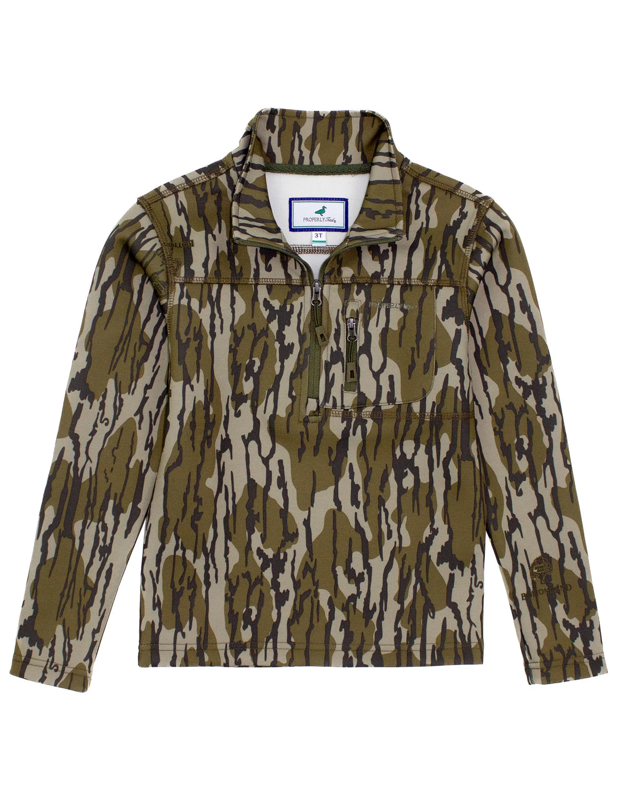 PROPERLY TIED BOYS ARTIC PULLOVER MOSSY OAK ORIGINAL BOTTOMLAND