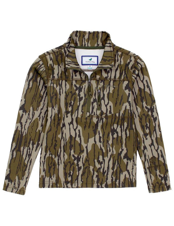 PROPERLY TIED BOYS ARTIC PULLOVER MOSSY OAK ORIGINAL BOTTOMLAND