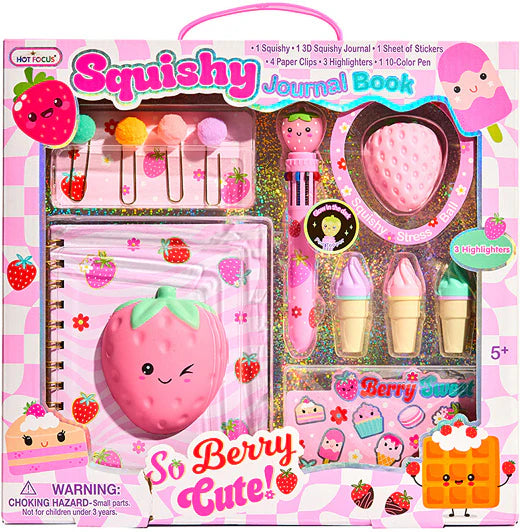 HOT FOCUS SQUISHY JOURNAL BOOK STRAWBERRY