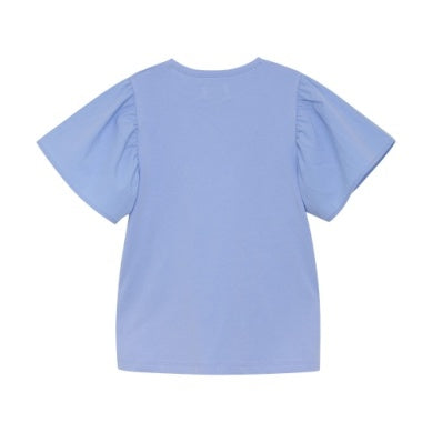 CREAMIE BEL AIRE BLUE WOVEN TOP